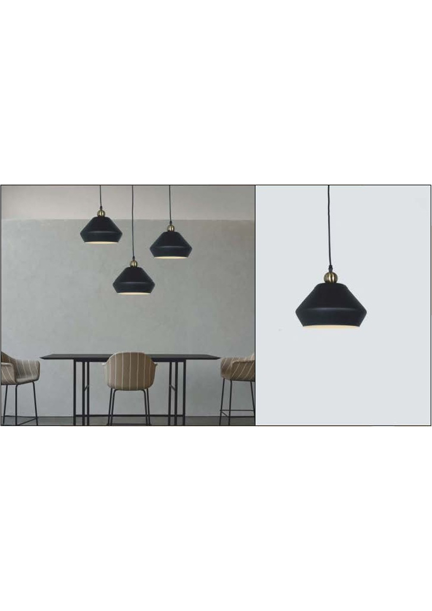 Beyond Lights - Black Pendant Lamp- GL